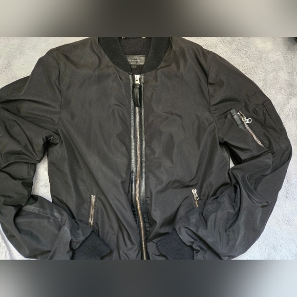 Mackage Black BomberJacket With Leather Trim. Size XXS - Picture 14 of 16